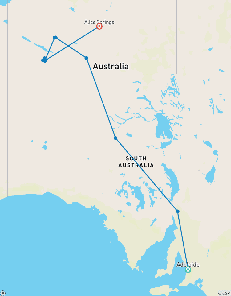 7-Day Explorers Way Adelaide to Alice Springs Accommodated Tour Tour