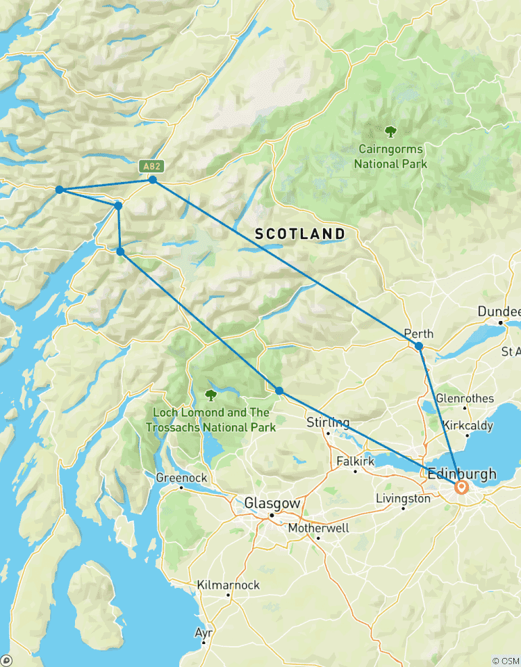 Vanuit Edinburgh: 1-daagse Glenfinnan Viaduct, Hairy Coos & The Highlands Tour-rondreis