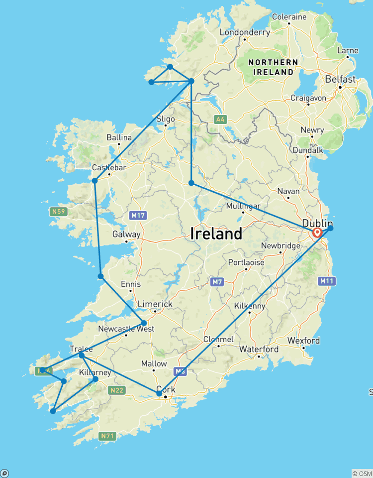 Ireland\'s Wild Atlantic Way - 9 Days/8 Nights (17 destinations) Tour