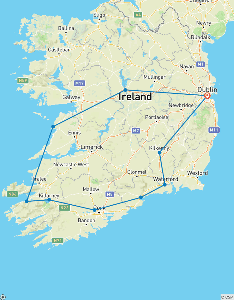 Evergreen Ireland South - 7 Days/6 Nights Tour