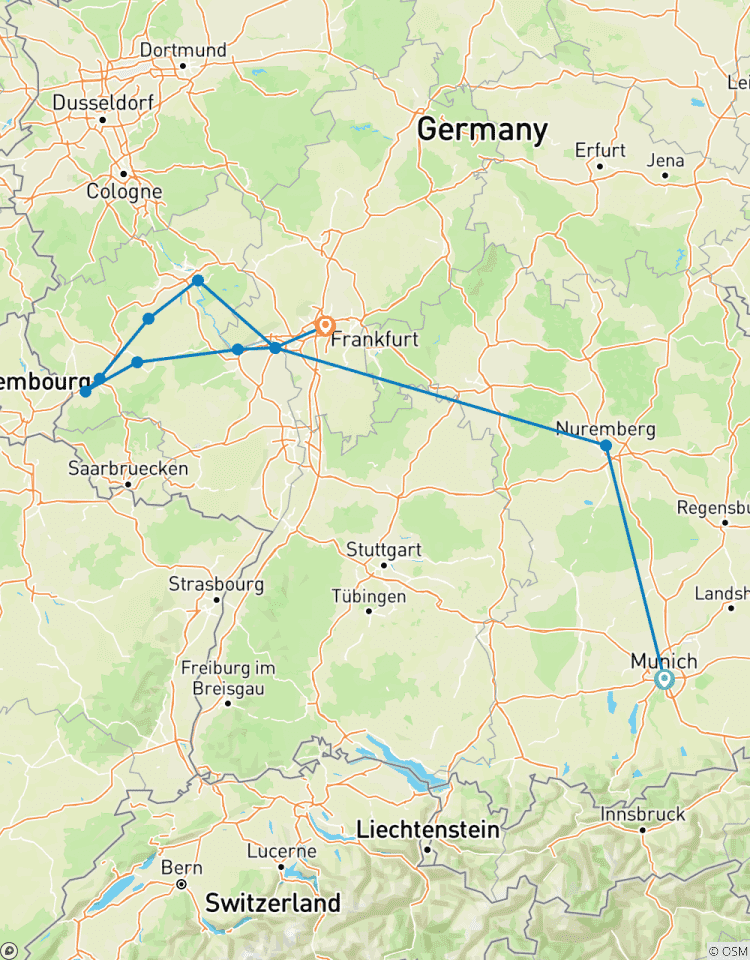 Romantic Franconia & Bavaria & Legendary Rhine & Moselle 2027 - 11 Days (from Munich to Frankfurt-am-Main) Tour