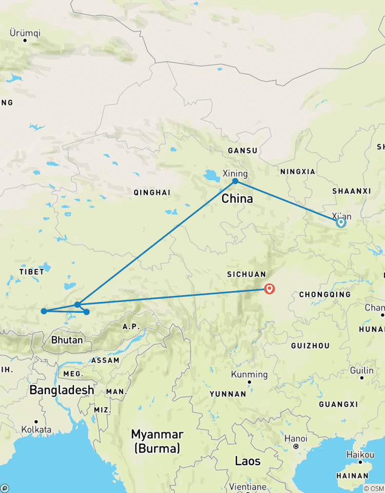 Circuito Ferrocarril de la Ruta del Cielo: El Gran Viaje de China y Tíbet
