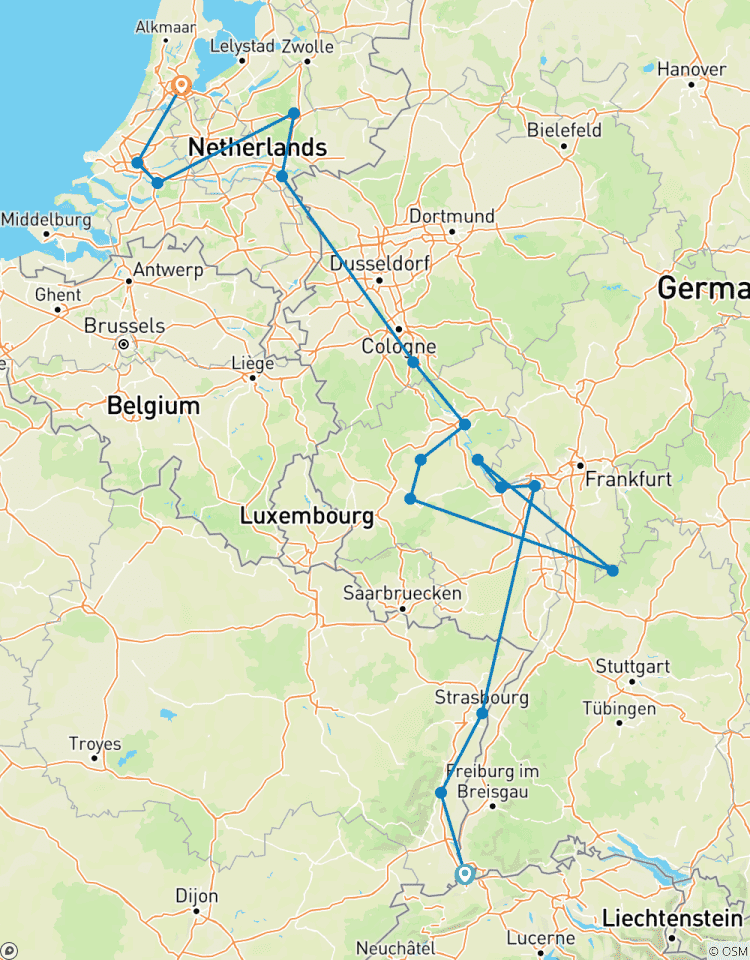 Circuito Castillos del Rin y Viñedos del Mosela con Amsterdam 2026 - 13 Días (16 destinations)