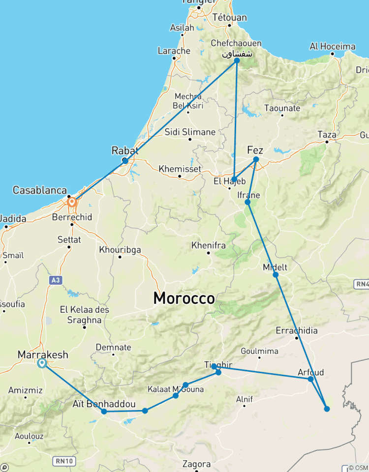 Circuito Aventura en Marruecos desde Marrakech: Desierto del Sahara y Ciudades Imperiales