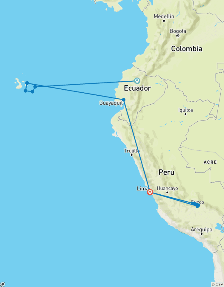 Croisière aux Galápagos et expédition au Machu Picchu en 11 jours circuit