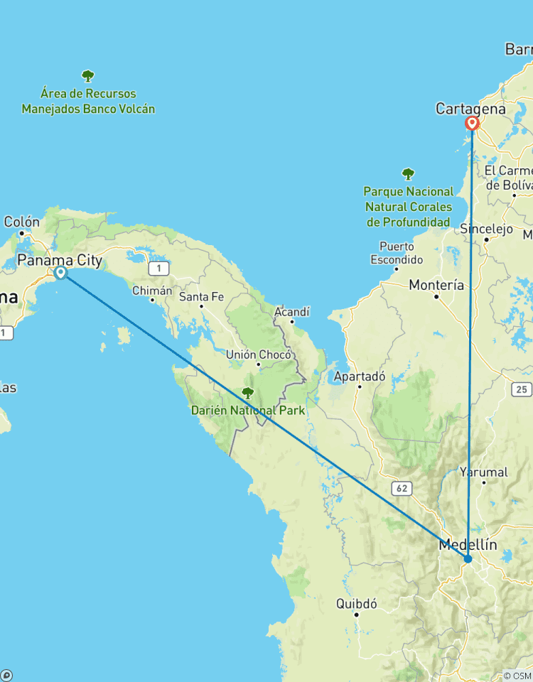 Panama & Colombia: A Journey of Contrasts Between the Canal, the Caribbean, and the Andean Peaks: Panama City, Medellin & Cartagena (7 Days, 6 Nights) Tour
