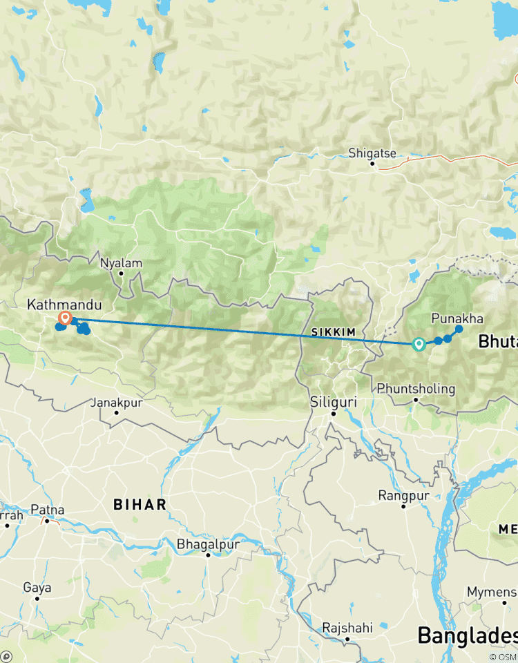 Bhutan und Nepal - Klöster und Berge Rundreise