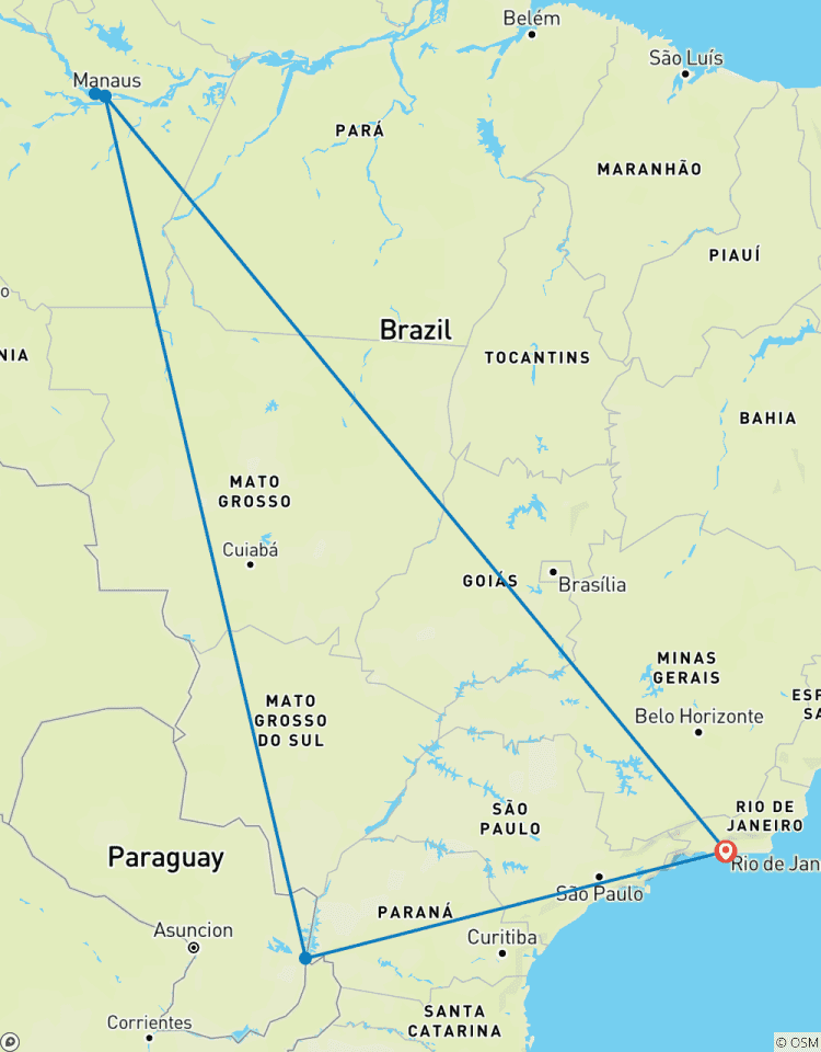 Les merveilles du Brésil : De Rio à l\'Amazonie et aux chutes d\'Iguazu circuit