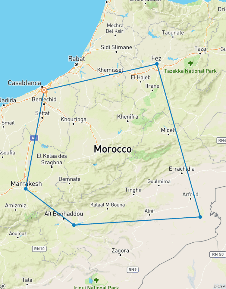 Dunes et dynasties : 7 jours Le cœur du Maroc avec Fatma circuit