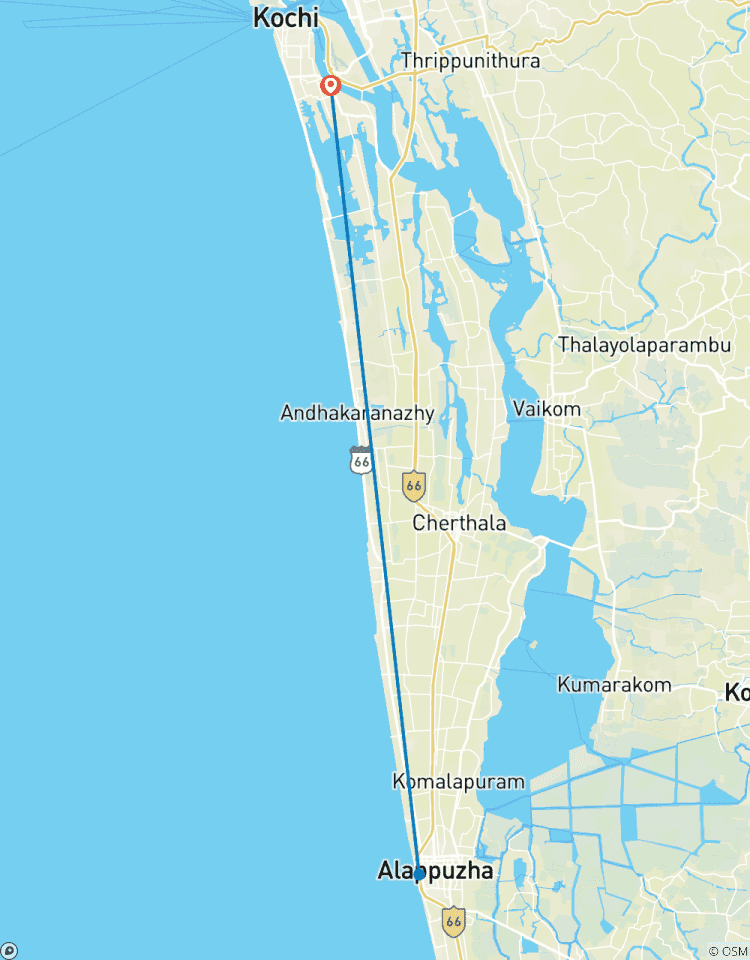 Au départ de Kochi : 2 jours de croisière privée en bateau à moteur à Alappuzha circuit