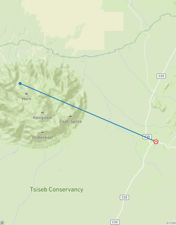 De hoogste top van Namibië: 5-daagse trektocht met gids naar Königstein (2.573m) via White Lady Gorge-rondreis