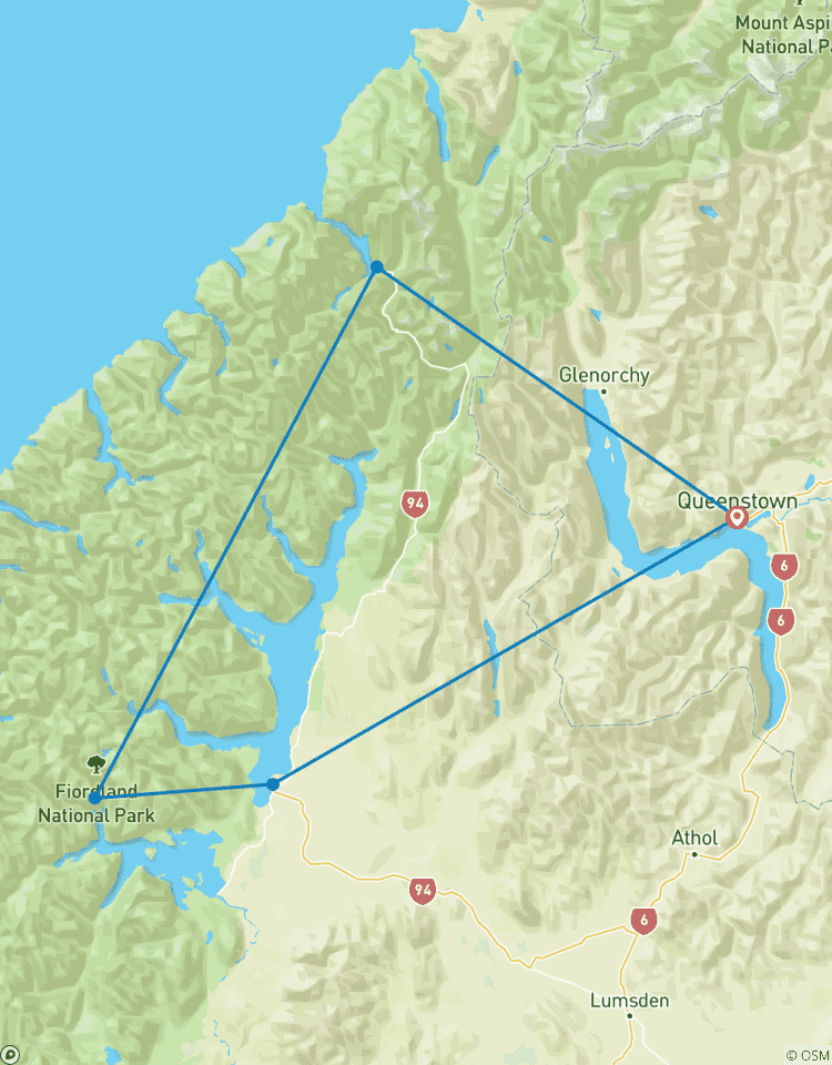 Trek pédestre, vélo et kayak à Milford et dans le Fiordland circuit