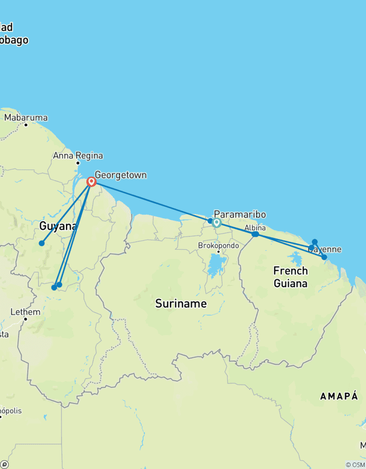 Surinam, Französisch-Guayana & Guyana Expedition 15 Tage Rundreise