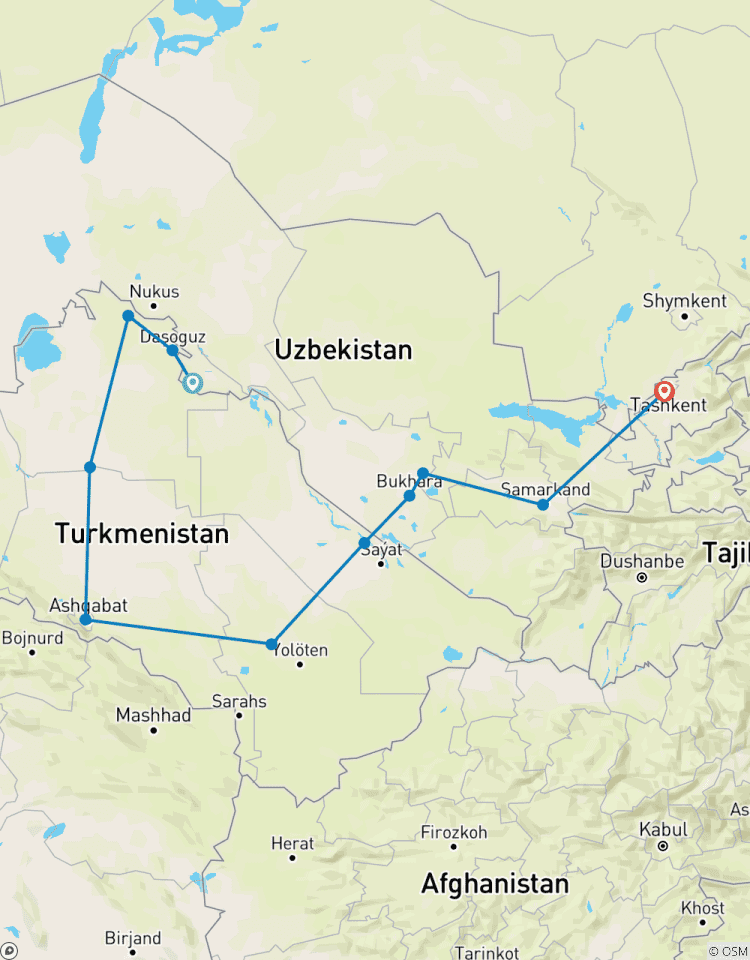 9 Tage private KombiReise nach Usbekistan und Turkmenistan Rundreise