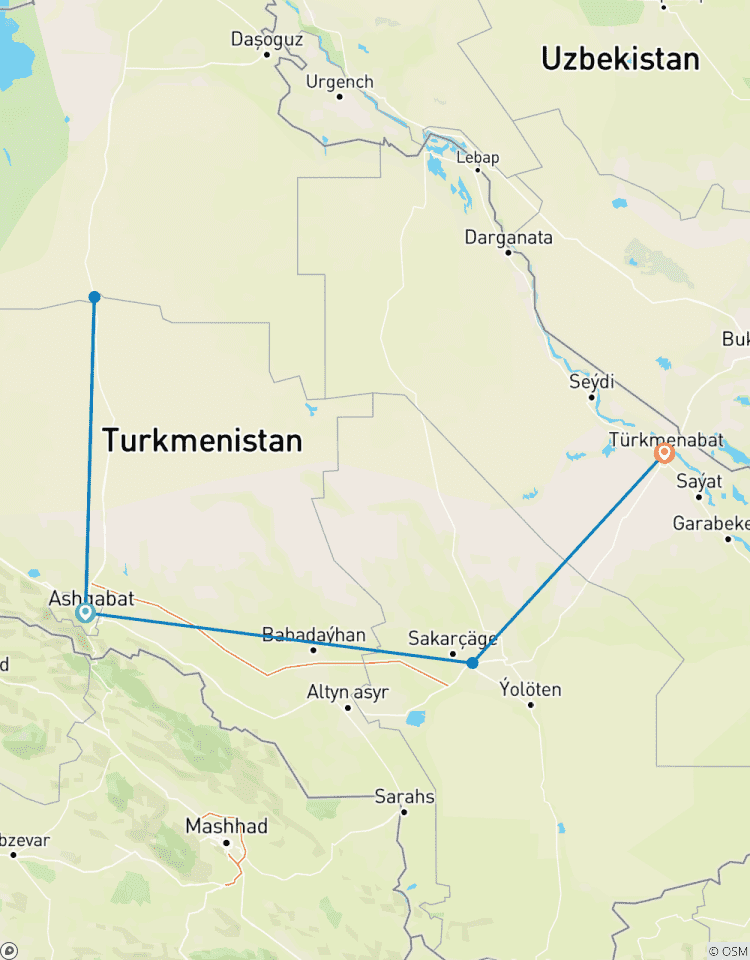 Durch Turkmenistan in 5 Tage (Bajirgan nach Farap) Rundreise
