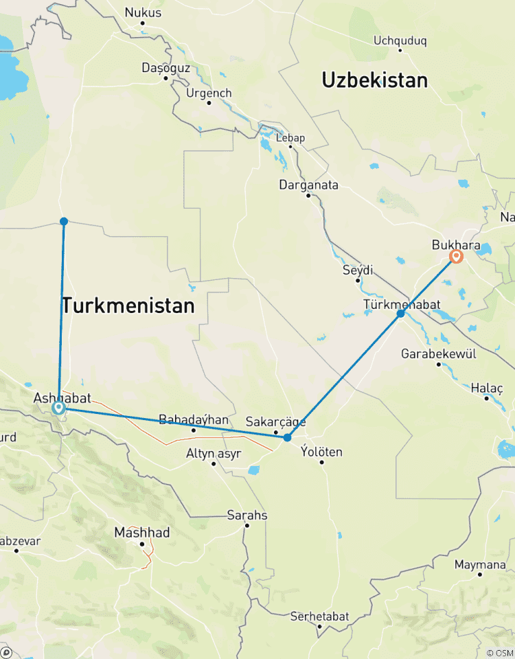 5 Tage in Turkmenistan von Aschgabat nach Buchara Rundreise