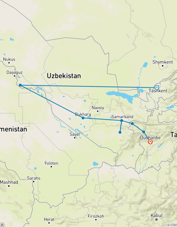Explorateur de l\'Ouzbékistan et du Tadjikistan circuit