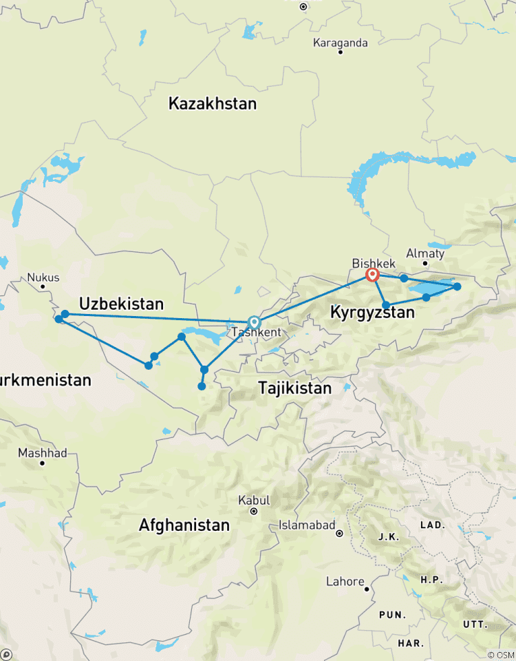 Trésors intemporels de l\'Ouzbékistan et du Kirghizstan circuit