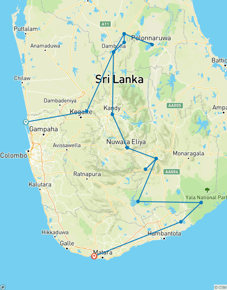 Die Schätze Sri Lankas von Negombo nach Mirissa - 14 Tage Rundreise
