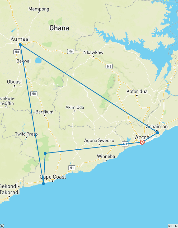 Ghana Golf, Kultur & Geschichte Reise (9 Tage , 8 Nächte) Rundreise