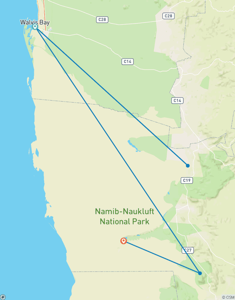 CIRCUIT CLASSIQUE DE 7 JOURS EN NAMIBIE POUR LES SAFARIS ET LA PÊCHE AU MOLA MOLA circuit