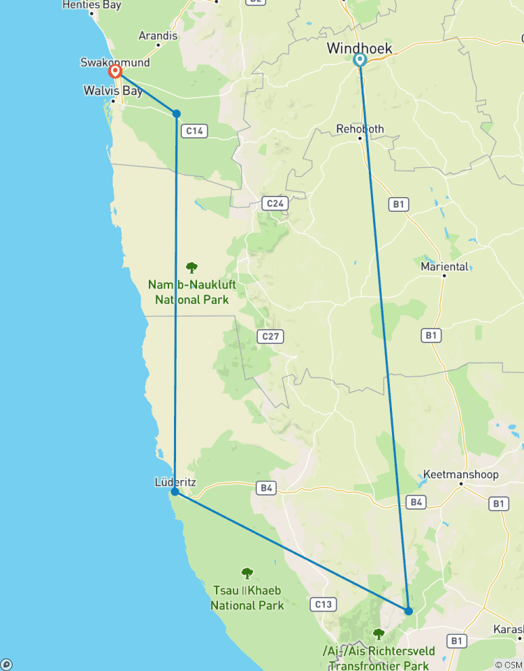 10 TAGE - DAS BESTE VON NAMIBIA SÜDLICHE ODYSSEE URLAUB Rundreise