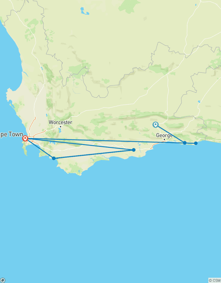8 -JOURS AFRIQUE DU SUD GARDEN-ROUTE-SAFARI ET WINELANDS circuit