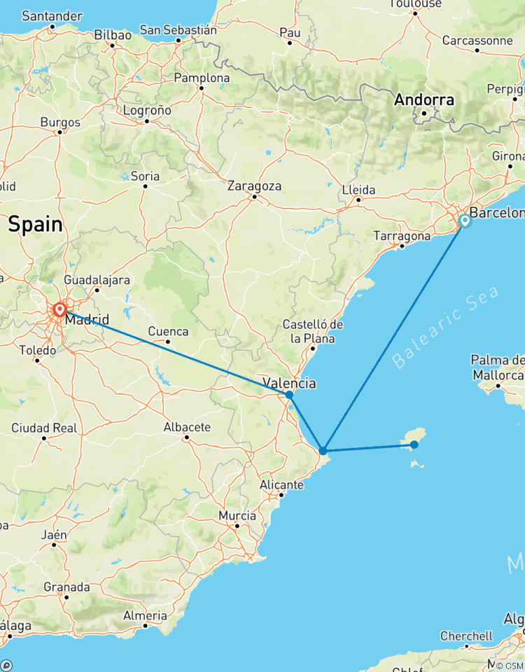 Barcelona to Madrid (Age 27-35) Tour