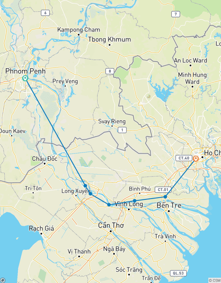 Croisière de 4 nuits sur le Mékong - du Cambodge au Vietnam - Mekong Navigator circuit
