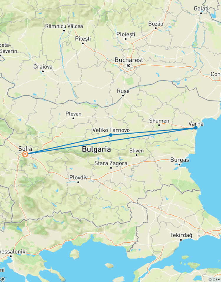 Bulgaria: Sofia, Veliko Turnovo and Golden Sands beach holiday Tour
