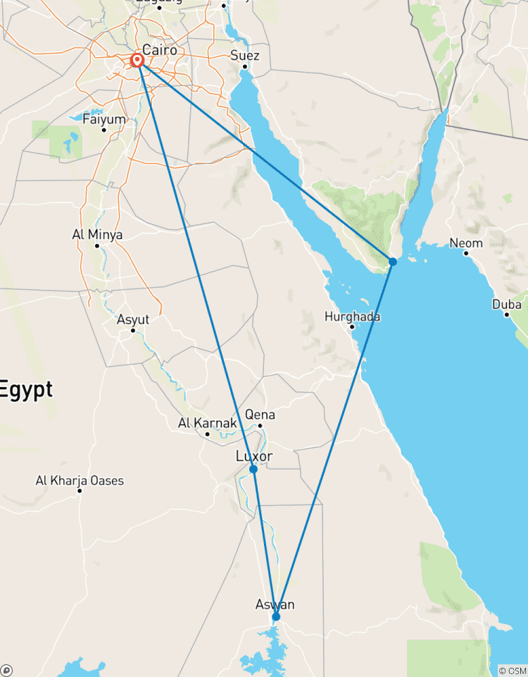 The Ultimate Egypt Experience: Cairo, Nile Cruise & Sharm El Sheikh Tour
