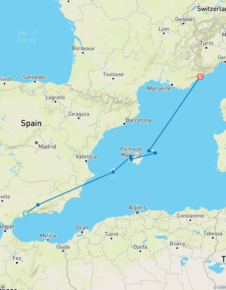 Mediterranean Legacies: From Andalusia to the Balearic Islands - Between Moorish Treasures and Enchanting Islands (port-to-port package) Tour