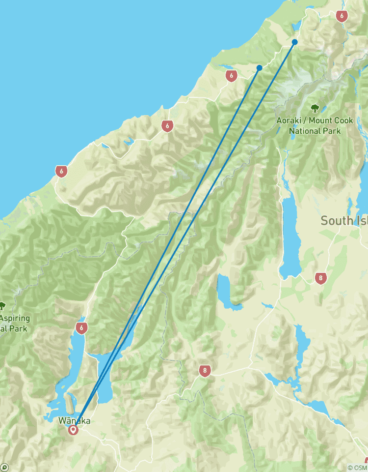 Circuito 5 Días en Wanaka: Viaje épico a los glaciares Fox y Franz Josef