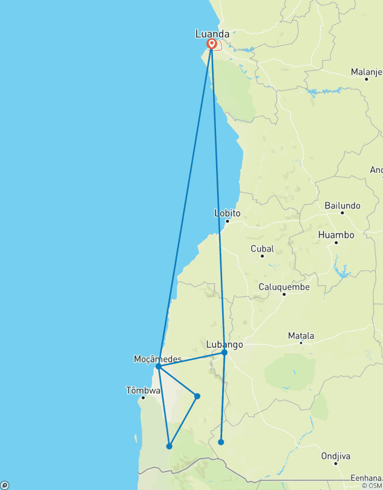 Angola Baia Dos Tigres, Cunene Fluss & Südliche Stämme Abenteuer Rundreise