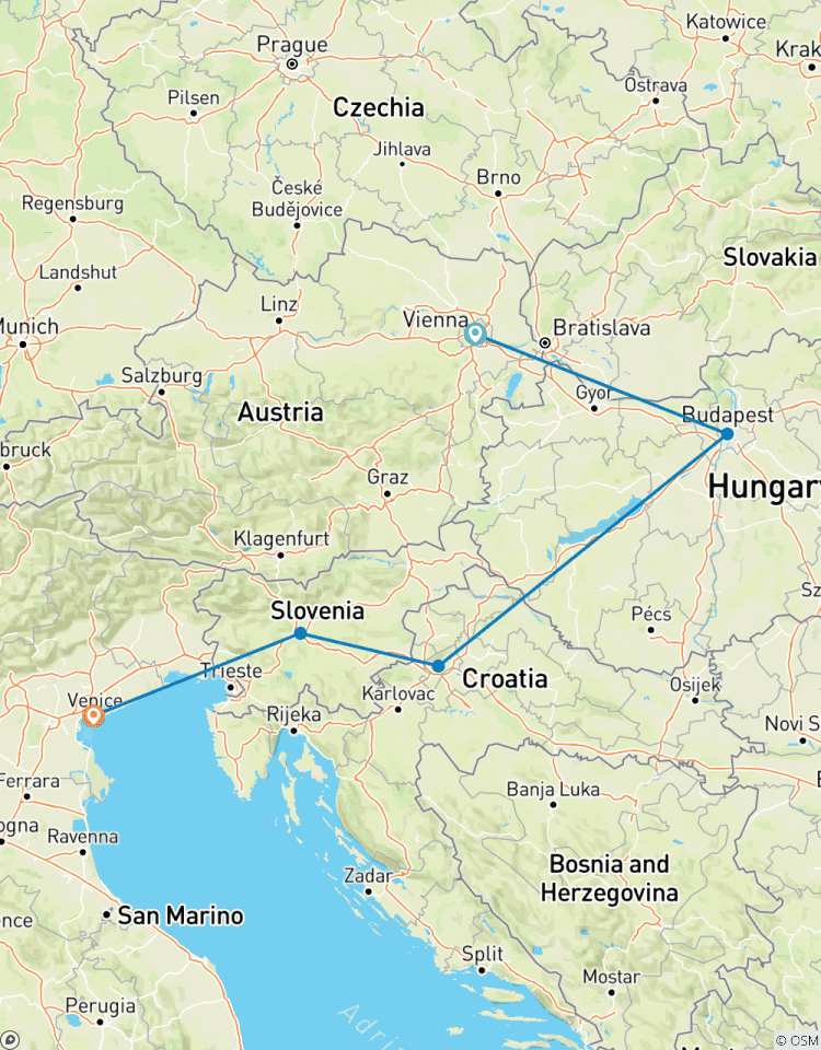 Young, Wild & On the Move; From Vienna to Venice by Rail & Bus Tour