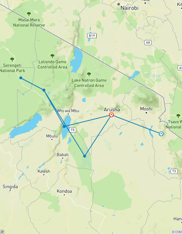 7 Daagse luxe Tanzania Premium Safari-rondreis
