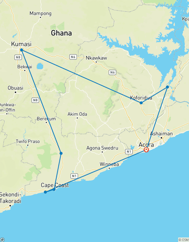 ENTDECKEN SIE GHANA MIT LEICHTIGKEIT (8 TAGE, 7 NÄCHTE) Rundreise