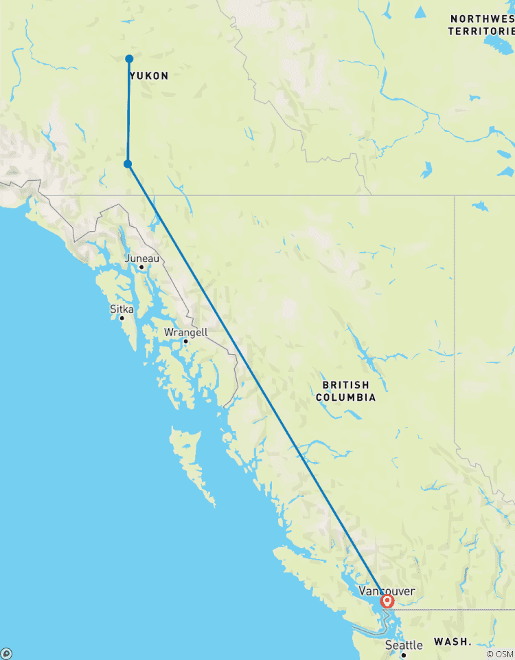 Retraite dans les aurores boréales du Yukon circuit