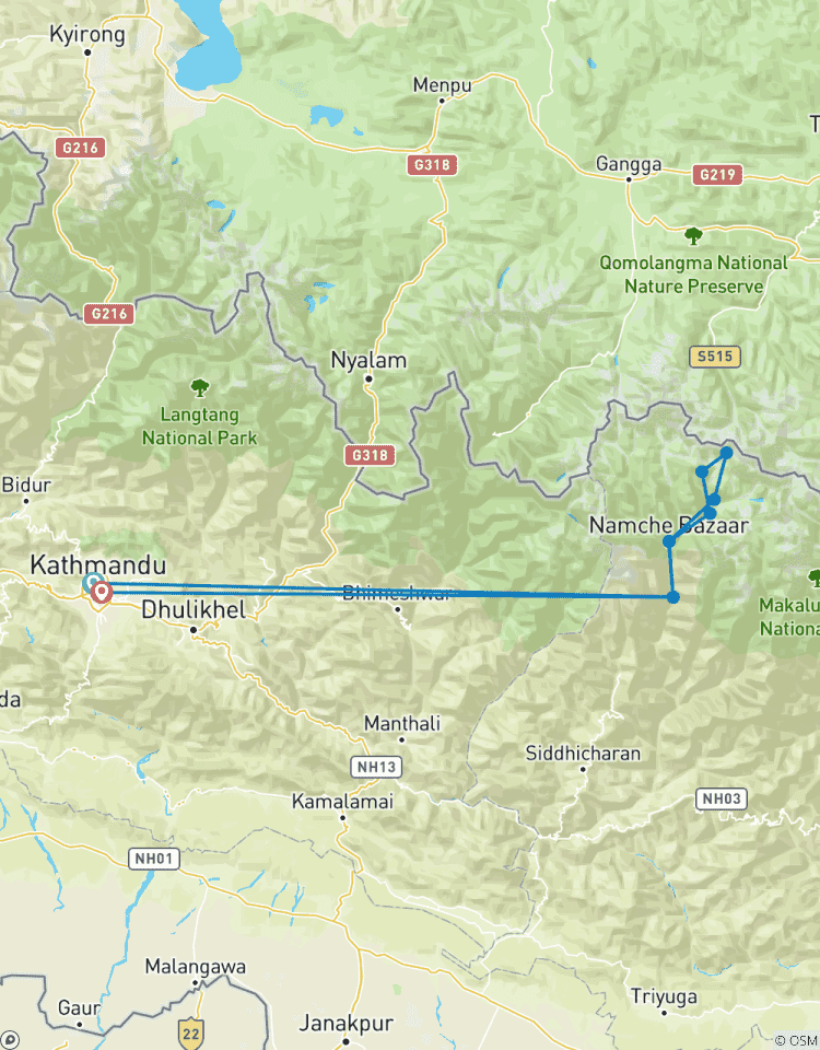 Trek au camp de base de l\'Everest circuit