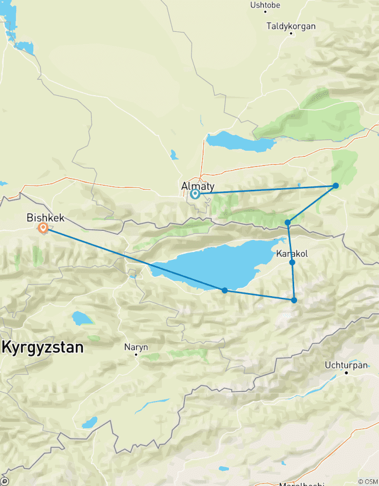 8-Day / 7-Night Almaty & Kyrgyzstan Adventure Tour Tour
