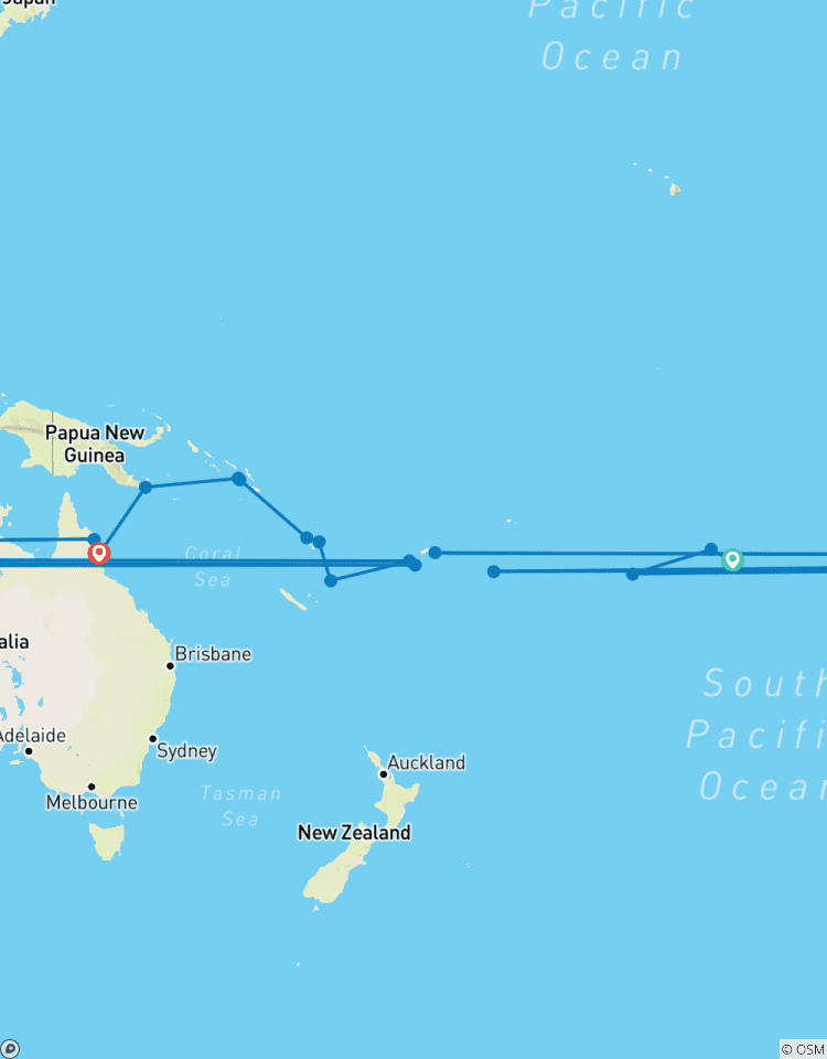 Ultimative Seereise: Tahiti, Papua-Neuguinea & Salomon-Inseln Rundreise