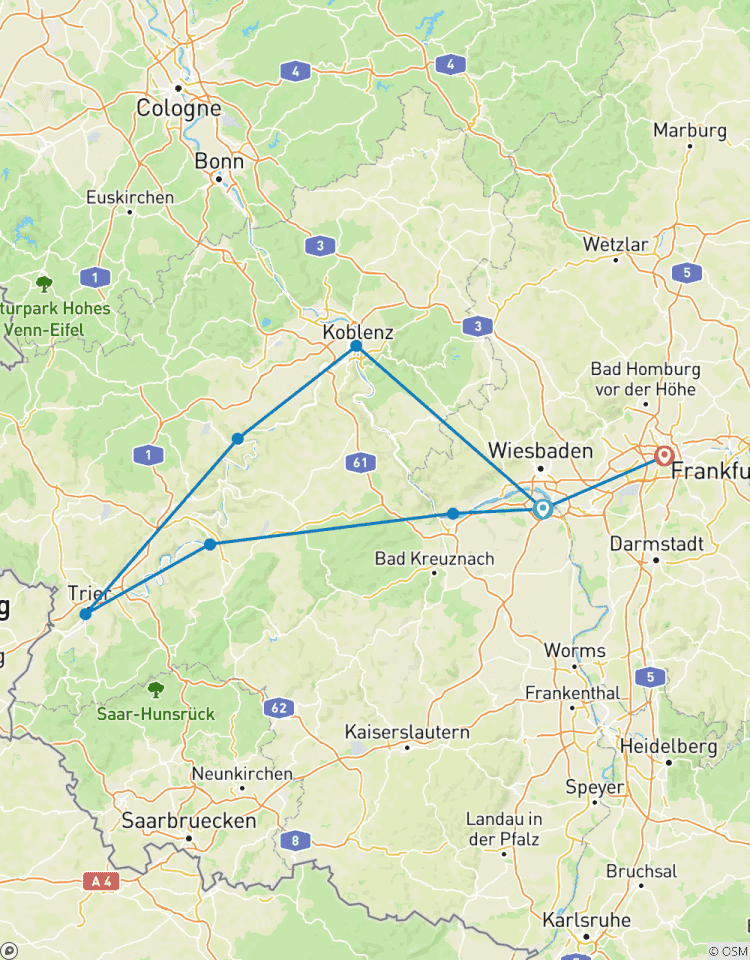 Sagenhafter Rhein & Mosel 2026 - 8 Tage (9 Destinationen) Rundreise