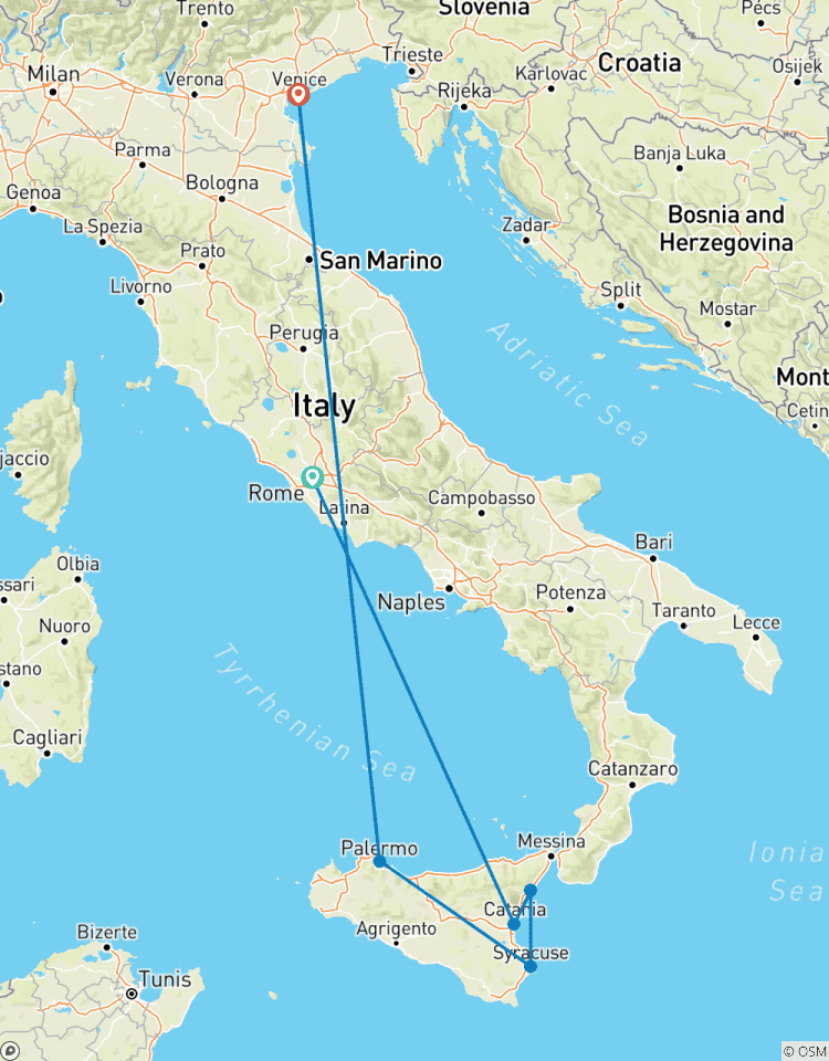 Circuito Descubre Italia: Antigua Roma, Encanto Siciliano y Romance Veneciano Con Estancia de 4 Estrellas, Comidas y Degustación de Vinos