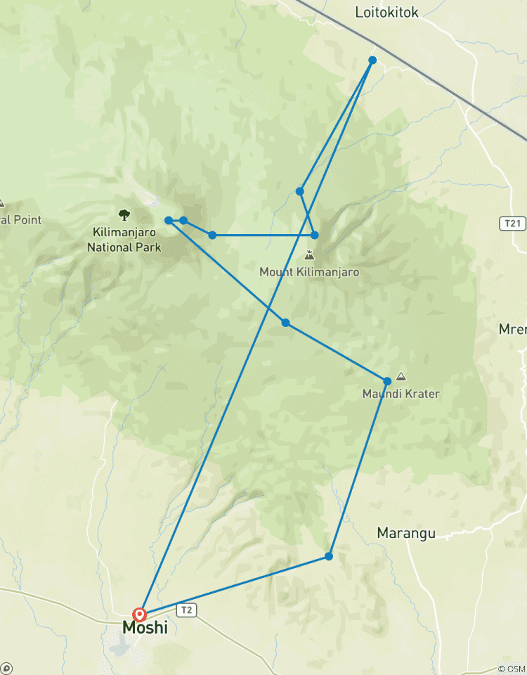 Circuito Rongai Frontera Norte - 6 Días Cumbre del Kilimanjaro