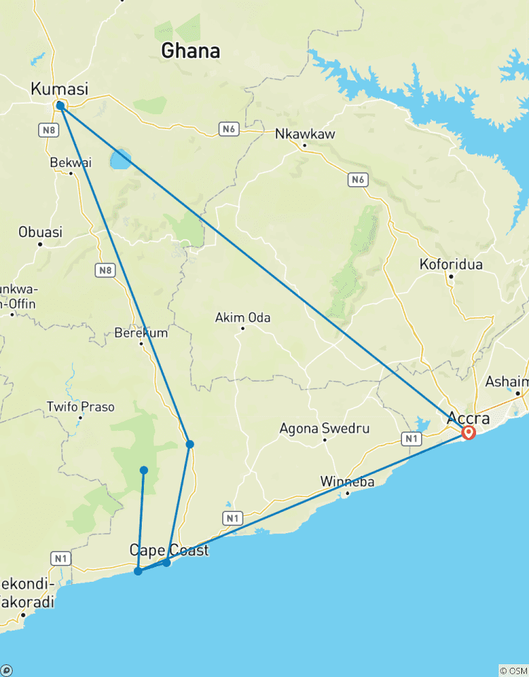 Ghana Historische Erfahrung, 8 Tage Rundreise
