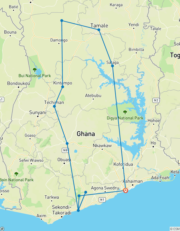 Panafrikanisches Geschichtsfestival (PANAFEST) 2027 – Ghana-Reise, 12 Tage (24. Juli – 4. August 2027) Rundreise