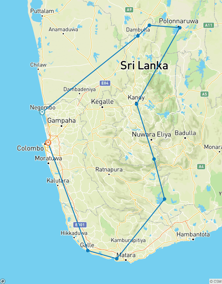 Circuito Ruta en bicicleta por Sri Lanka