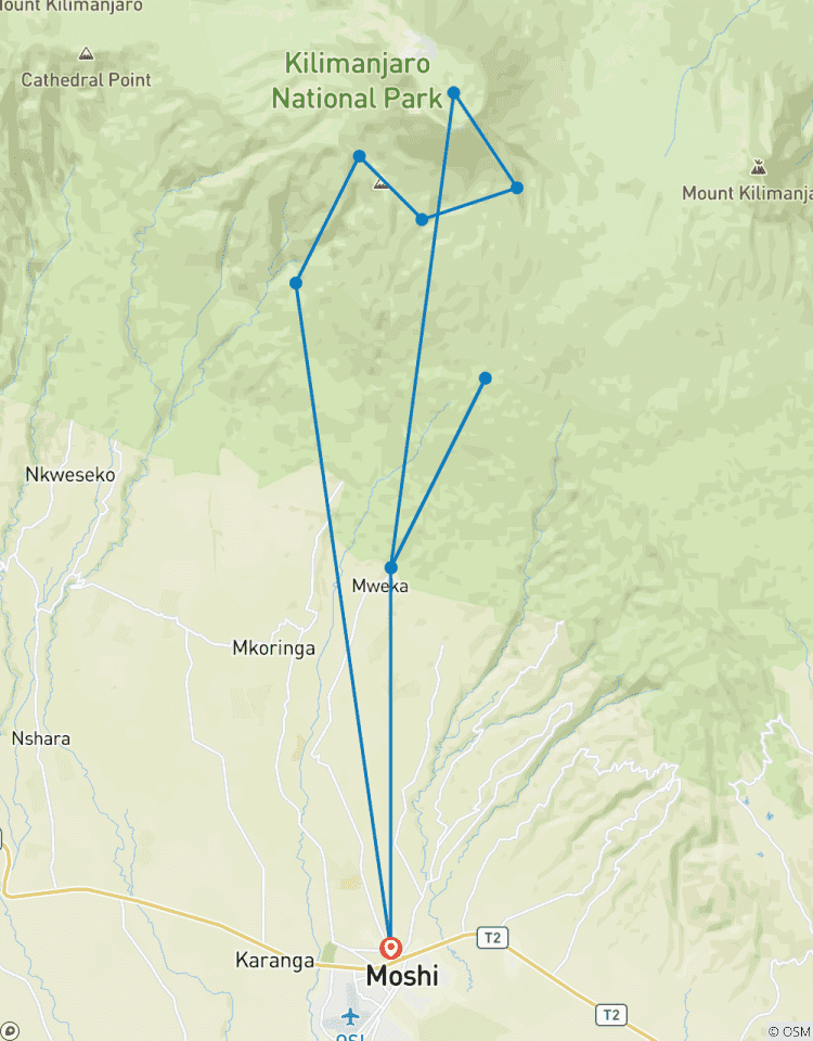 Circuito Cumbre Extrema Umbwe - Aventura de 6 días en el Kilimanjaro