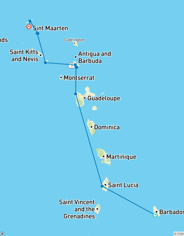 Eastern Caribbean with St. Barths 2027 - 8 Days (from Bridgetown to Marigot) Tour