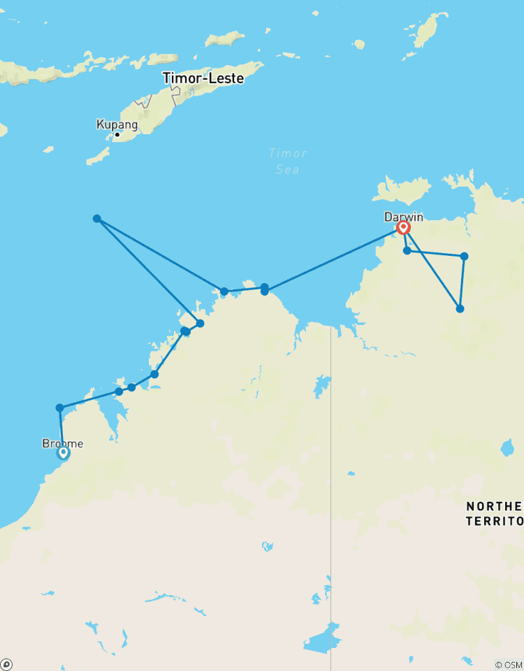 Top End Escape met Kimberley Coast Adventure Broome → Darwin (2027)-rondreis